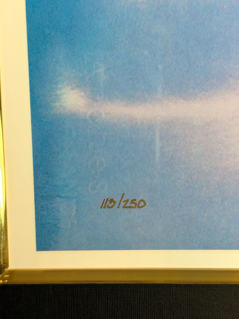 #クリスチャン・リース・ラッセン 「ドルフィン 」 ミクスドメディア版画 額装