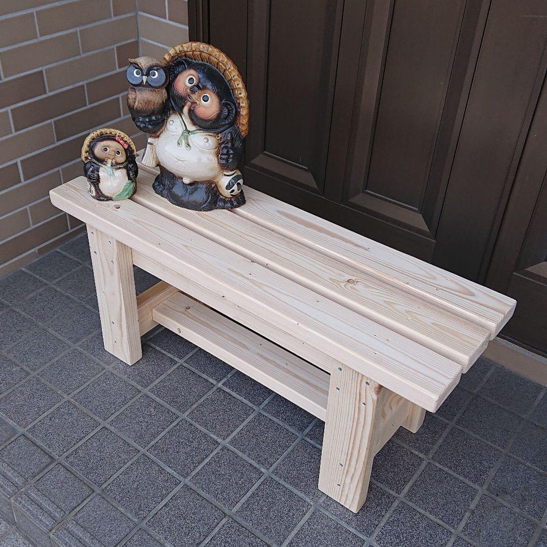 ベンチ　木製　９０cmタイプ　丈夫　多目的　踏み台　椅子　スツール 屋外用