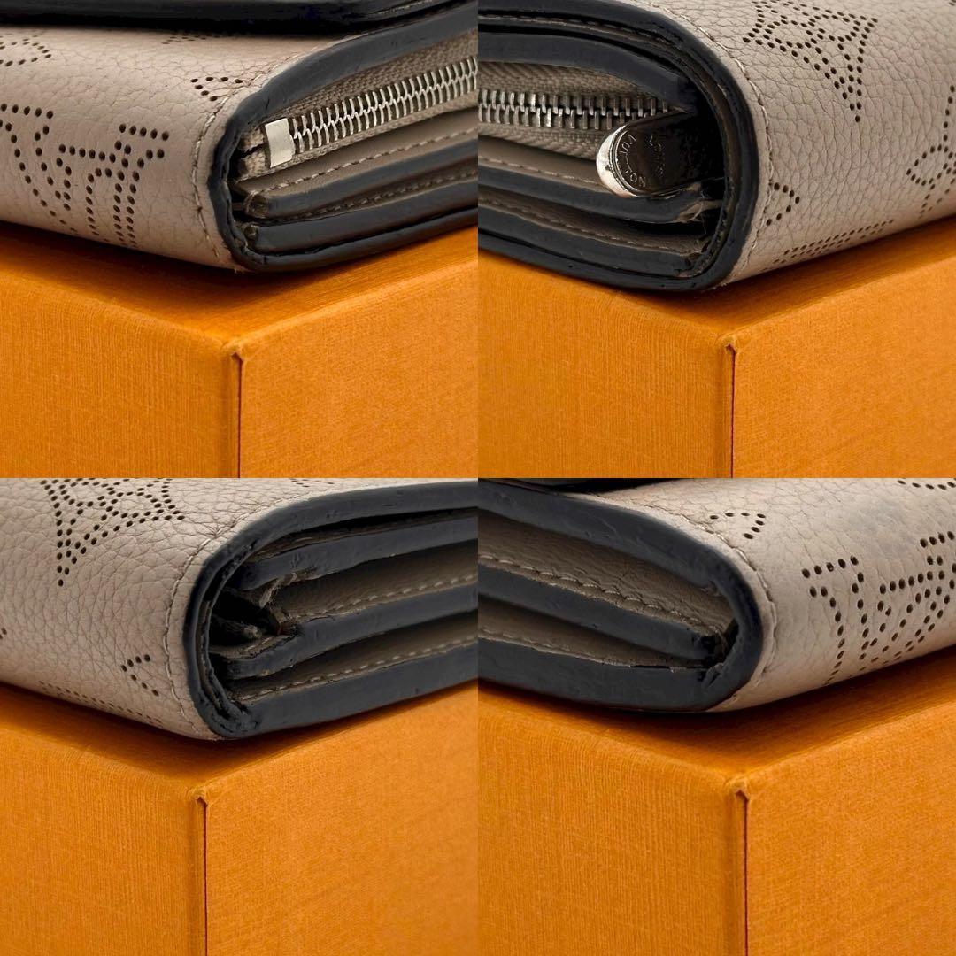 ルイヴィトン　マヒナ　ポルトフォイユ　イリス　コンパクト　ガレ　ベージュ　LV