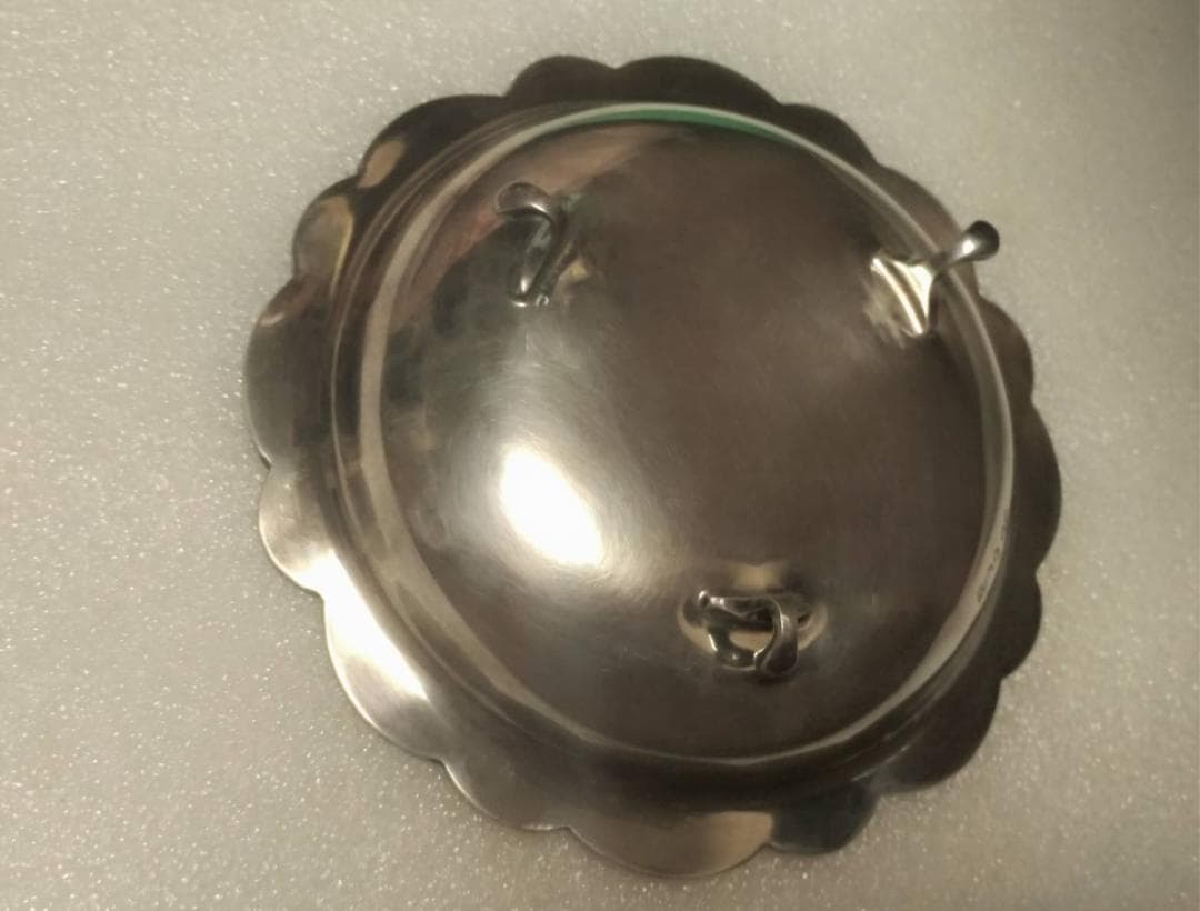 Mappin&Webb 昭和41年 純銀 スイーツコンポート 脚付き トレイ 皿