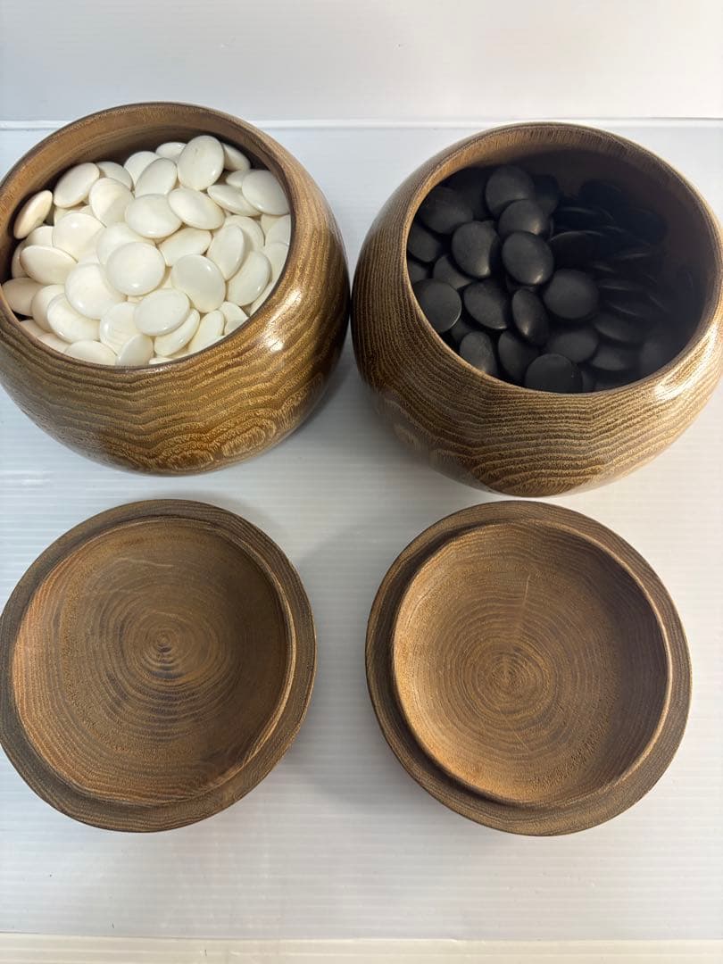 囲碁 碁石 蛤 177個 那智黒 168個 ケース付き　洗浄済み ハマグリ