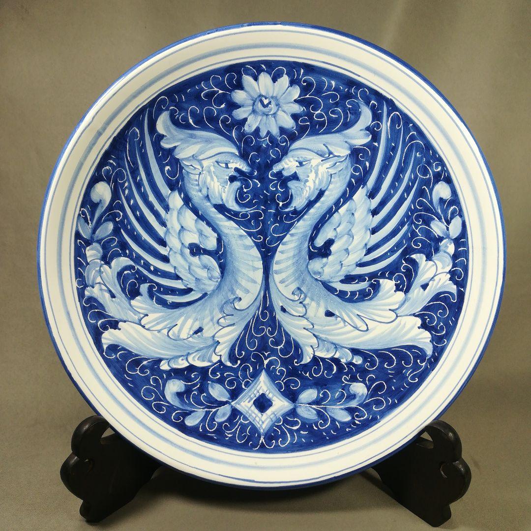 イタリア陶器　デルタ焼　飾り皿　プレート　MANCINELIA