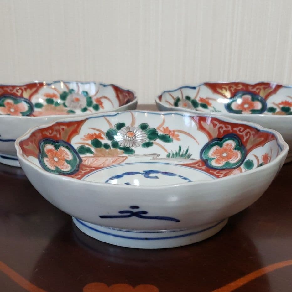 古伊万里　赤絵　なます皿　中皿