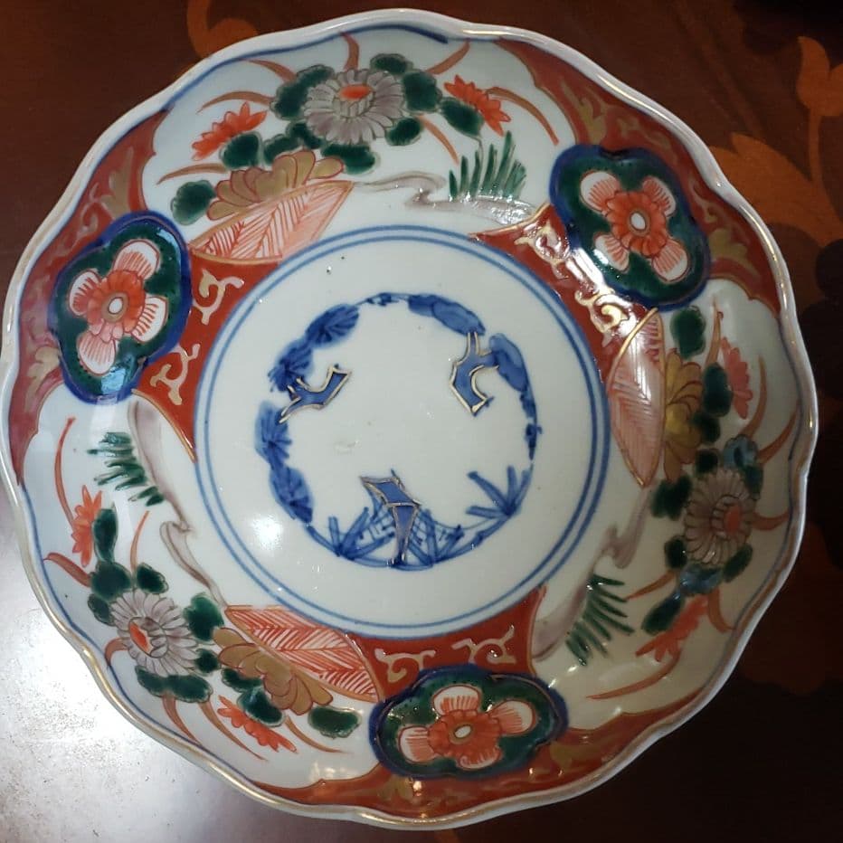 古伊万里　赤絵　なます皿　中皿