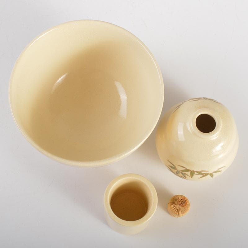 溜柿合ヘギ目　七宝蒔絵　茶箱　京焼　加藤昌山造　茶碗　棗など　八点　VR6757