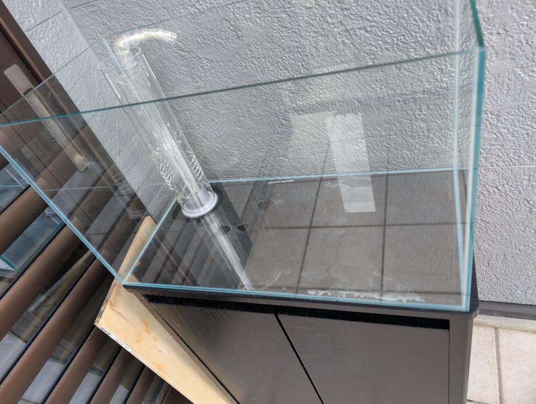 【引取限定】オーバーフロー水槽 ガラス製 60cm x 36cm x 30cm
