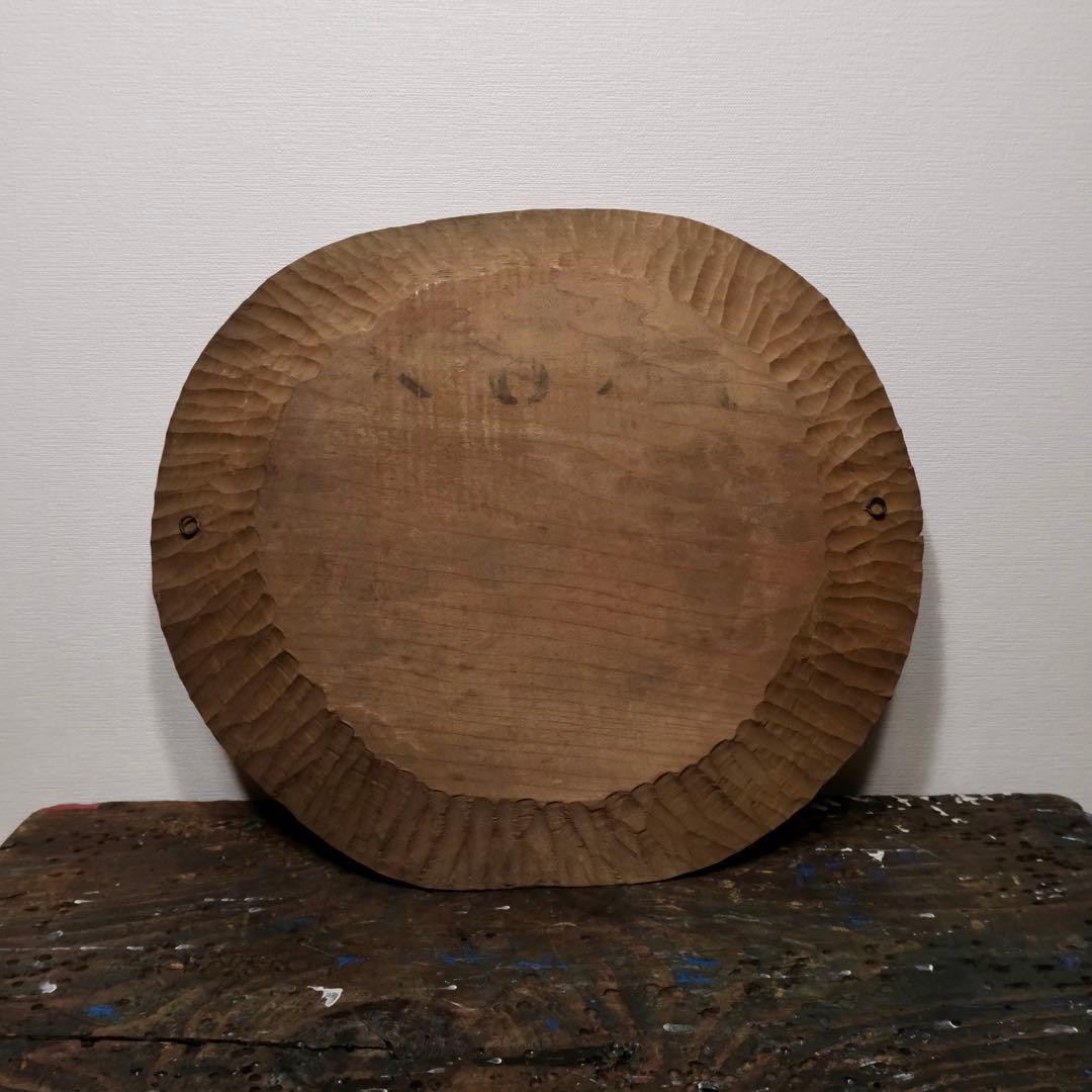 昭和レトロ 北海道 民藝 アイヌ 木彫熊 ガラス目 壁掛け 古道具 アンティーク