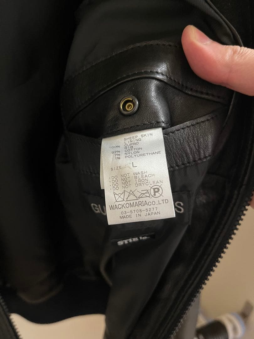 ワコマリア　STIE lo レザーブルゾン　野口強L Wakomaria