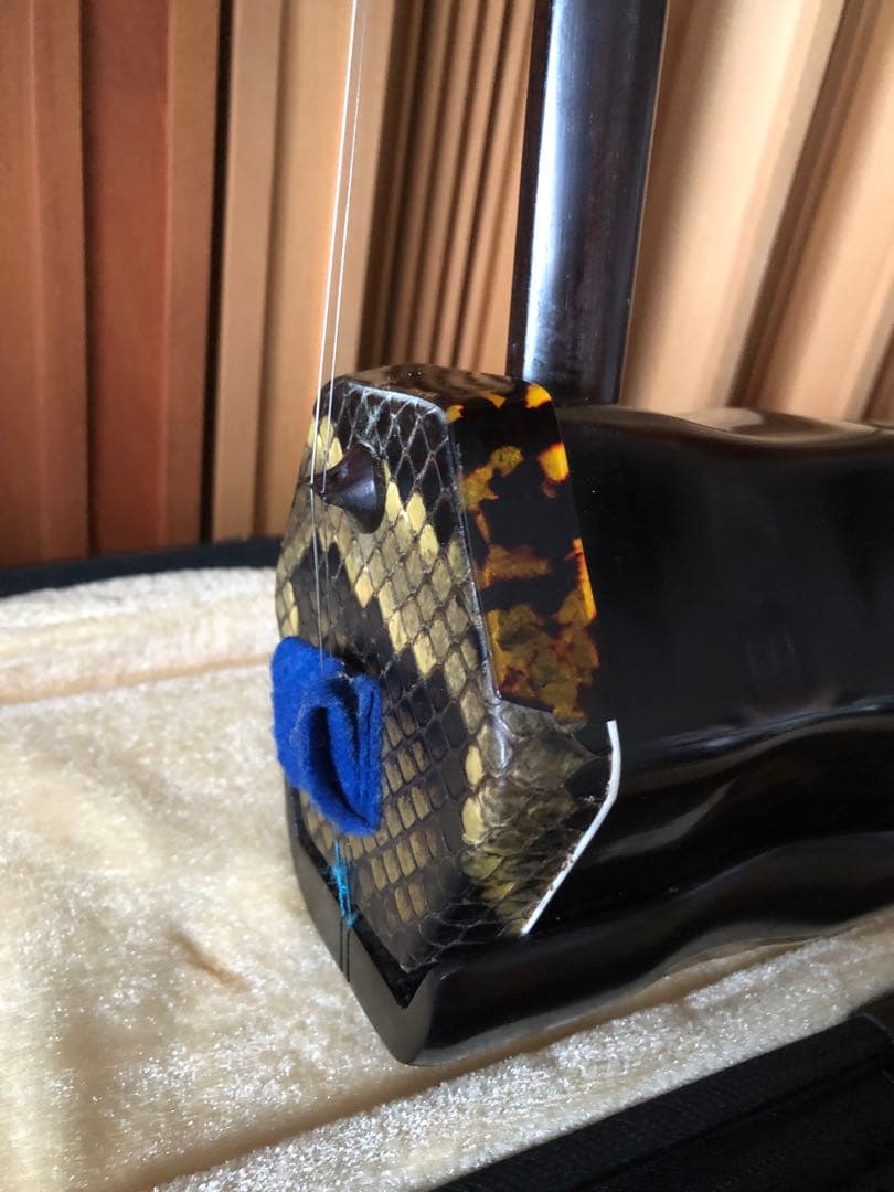 二胡　黒檀 金属軸糸巻き　ERシリーズ　中級グレード　ケース　弓、チューナー他