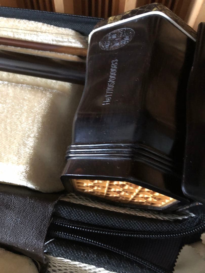 二胡　黒檀 金属軸糸巻き　ERシリーズ　中級グレード　ケース　弓、チューナー他