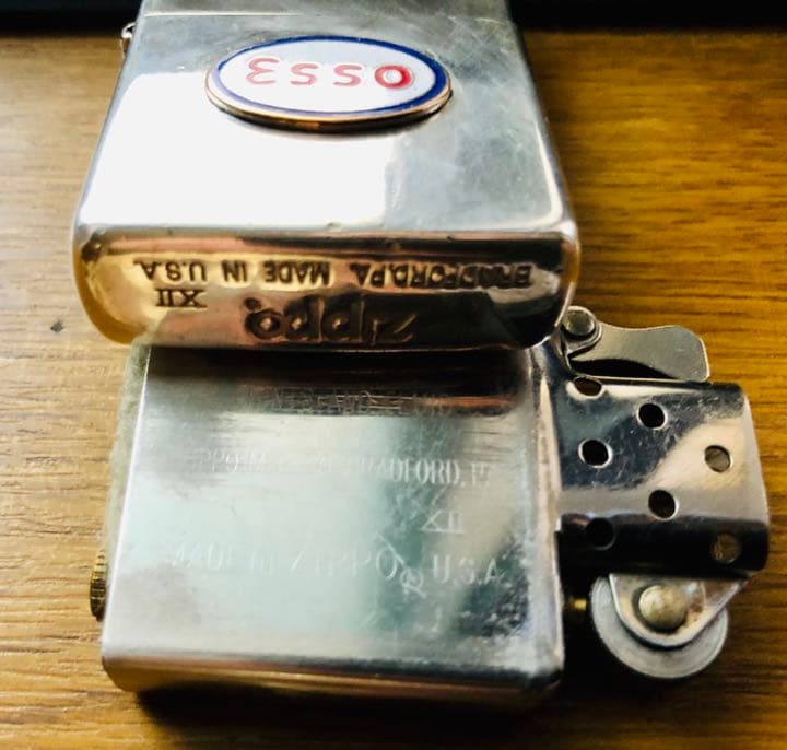 エッソ＊エナメル七宝製＊ ESSO モーター系ロッカーズzippo