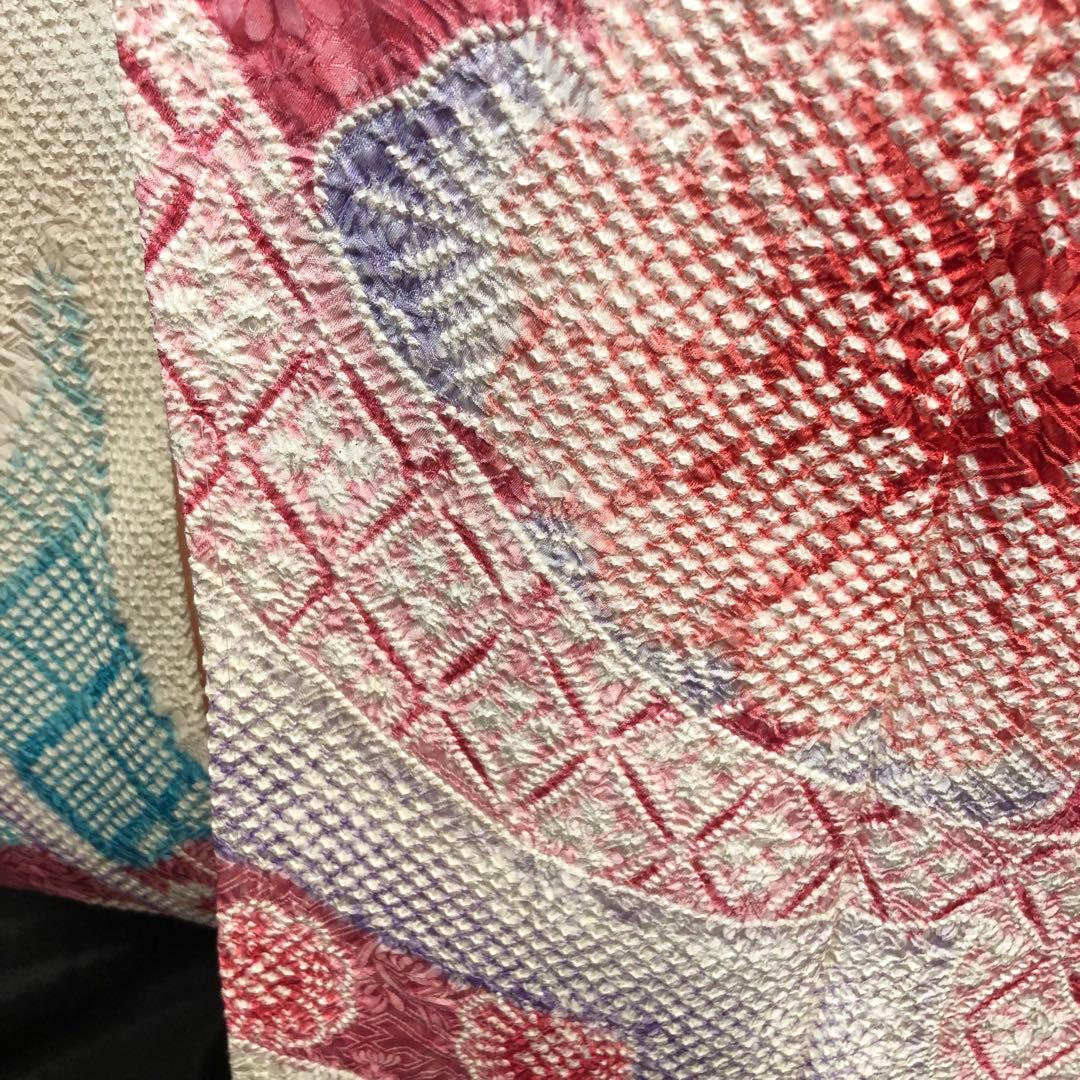 振袖フルセット■未使用■藤娘きぬたや■吉祥熨斗模様■総絞り■振袖一式