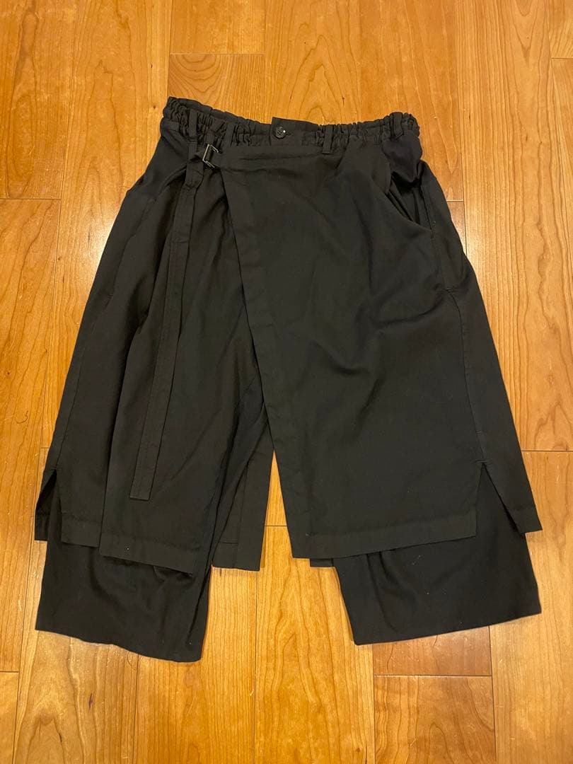 ground y ラップパンツ ウールギャバジン