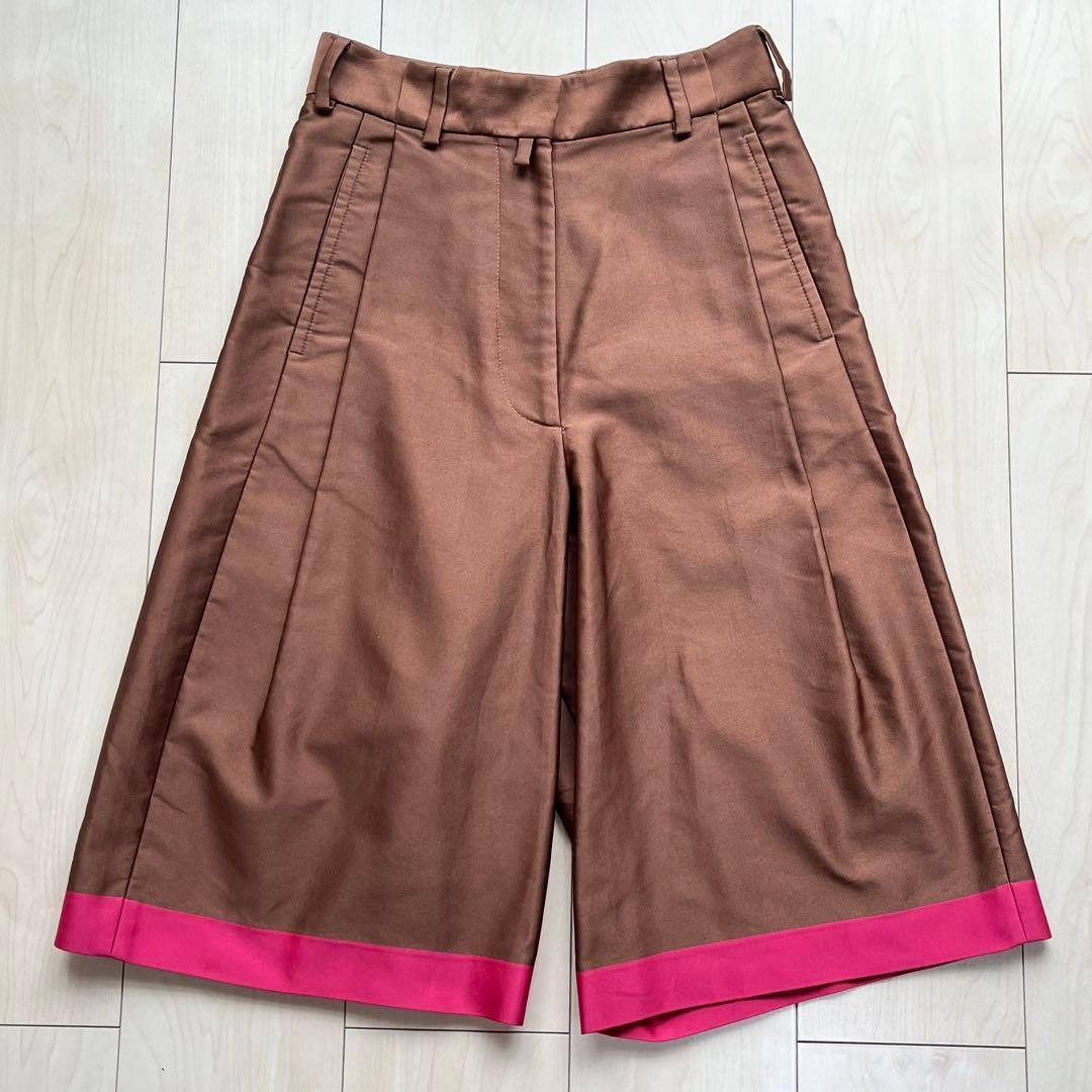 ドリスヴァンノッテン クロップドパンツ ハーフパンツ シルクポリエステル 34