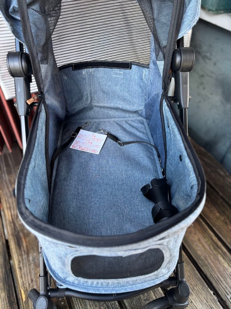 ペットパラダイスsmooca コンパクトペットカート 折り畳み デニム調