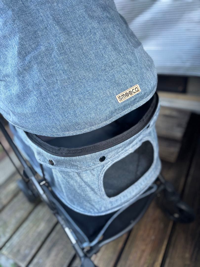 ペットパラダイスsmooca コンパクトペットカート 折り畳み デニム調