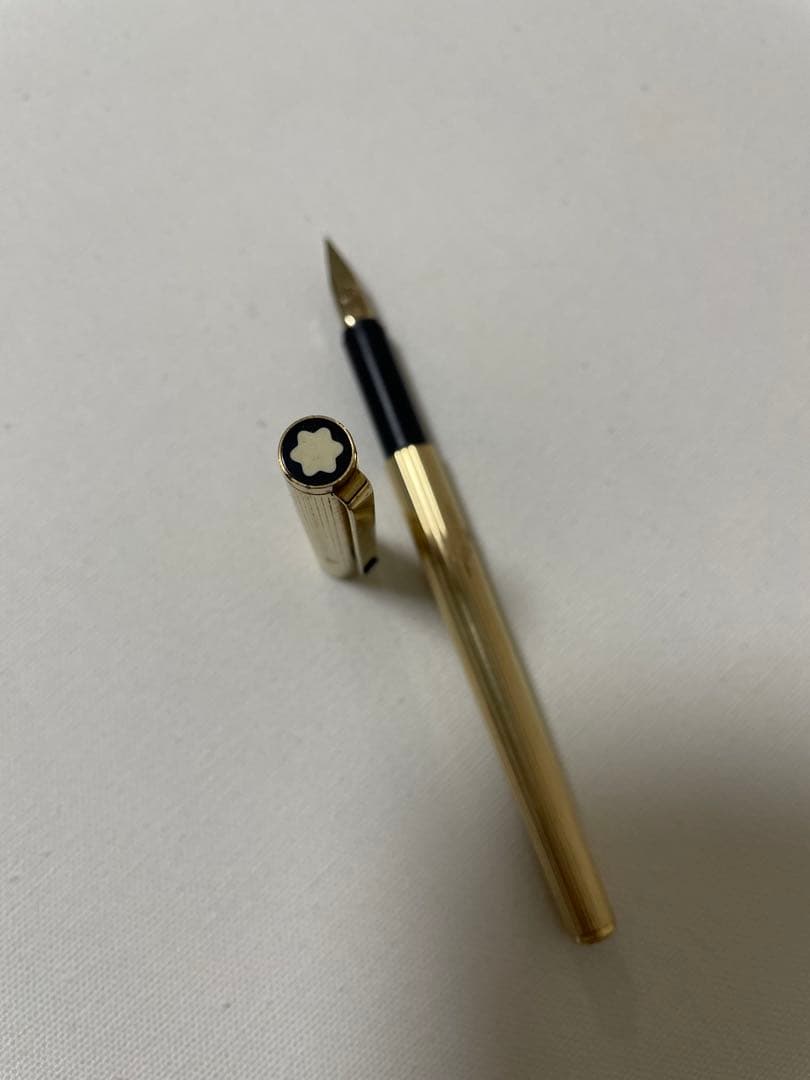 モンブランMONTBLANC 24金張りノブレス万年筆 ゴールドカラー