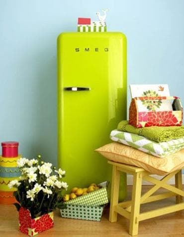 SMEG（スメッグ）冷凍冷蔵庫 FAB28 100V ライムグリーン 右開き