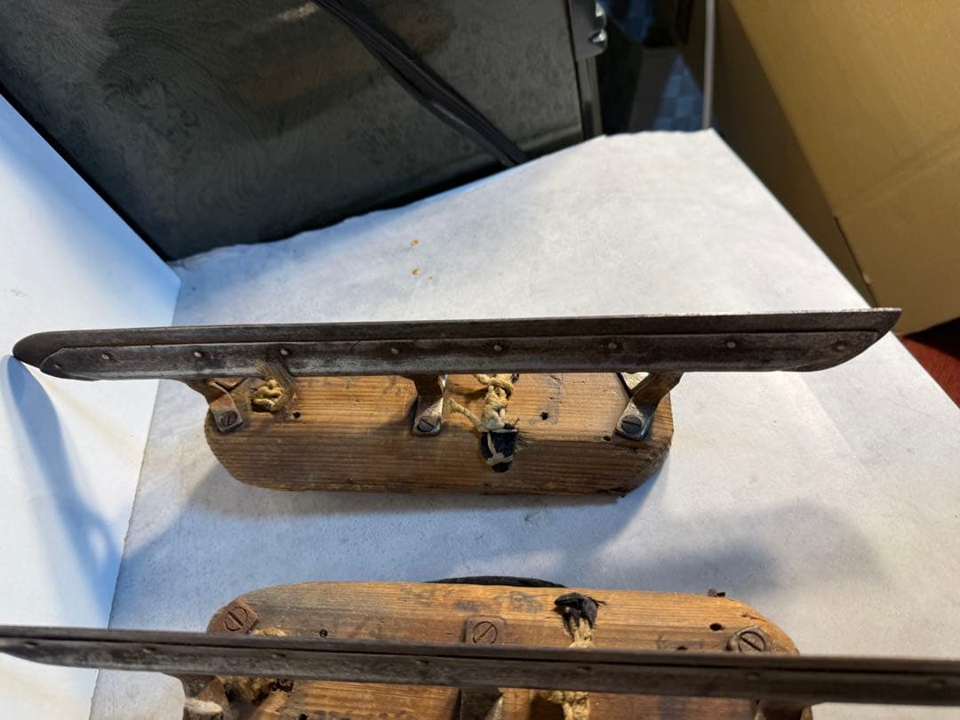 戦前 木製氷上下駄 スケート 民俗資料 古民具 博物館級