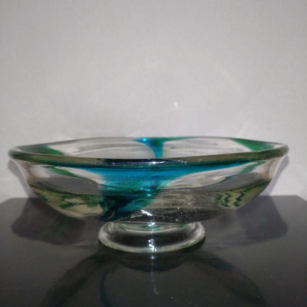 希少・秀逸工芸品!! 倉敷ガラス 小谷眞三 作品　高台大鉢