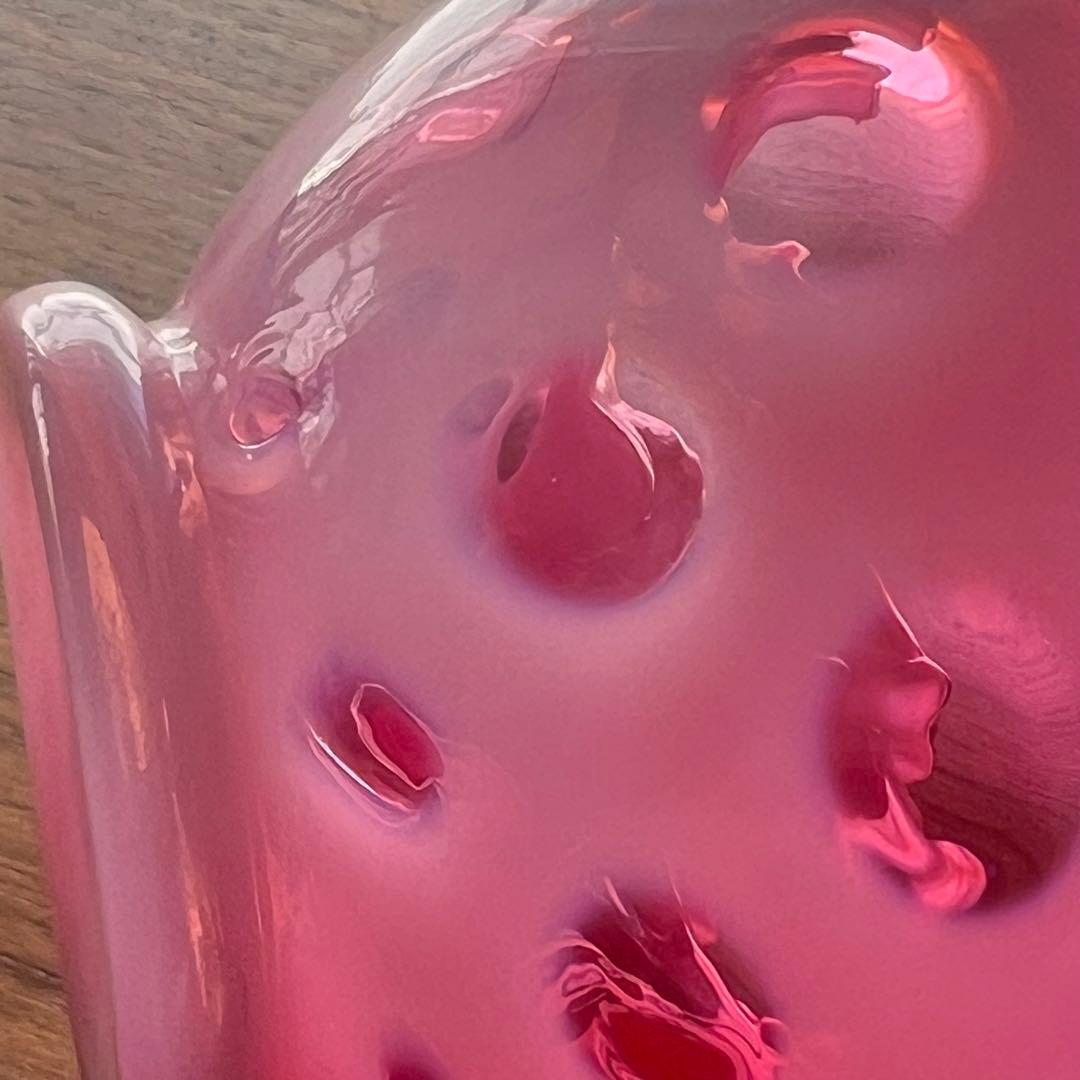 希少 フェントン ドット クランベリー フリルボール コンポート