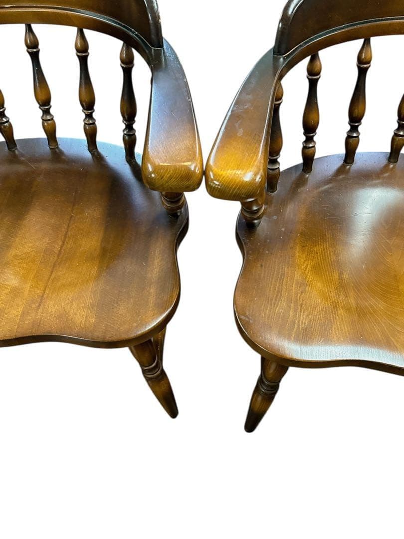 穂高 アームチェア 飛騨産業 キツツキ イス 2脚 ウインザーチェア