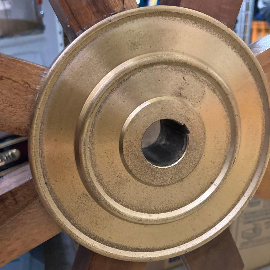 船 舵 大型木製舵輪 ポート 操舵輪 ラット アンティーク