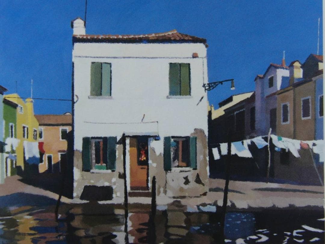 吉崎道治、【ブラーノの風】、希少な額装用画集より、新品額装付