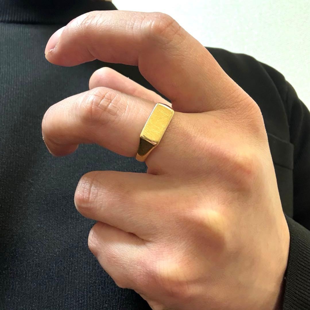 K18 印台 シグネットリング 15号【正規品】