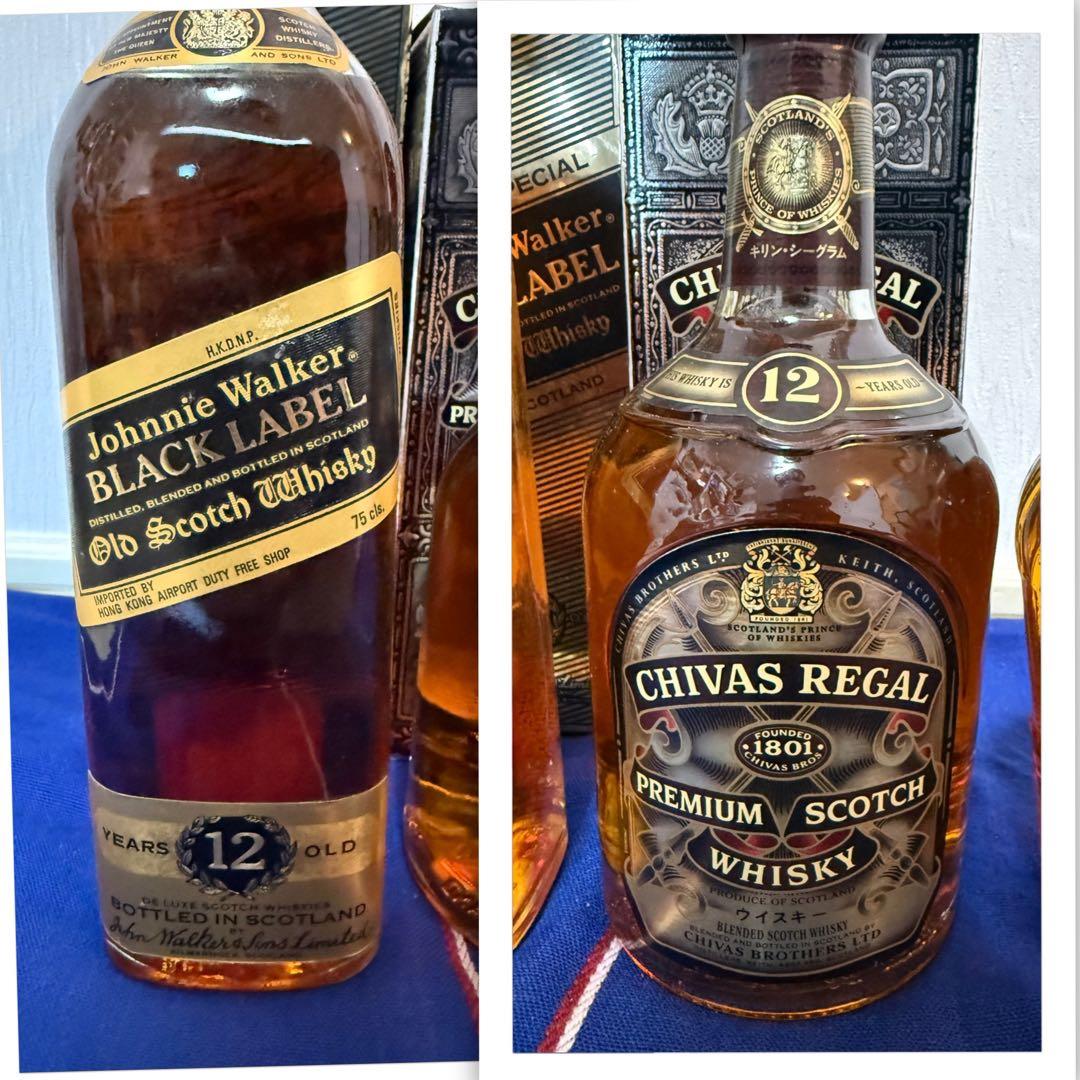 ウイスキー スコッチ ジョニ黒 ニッカ シーバスなど 6本 まとめ