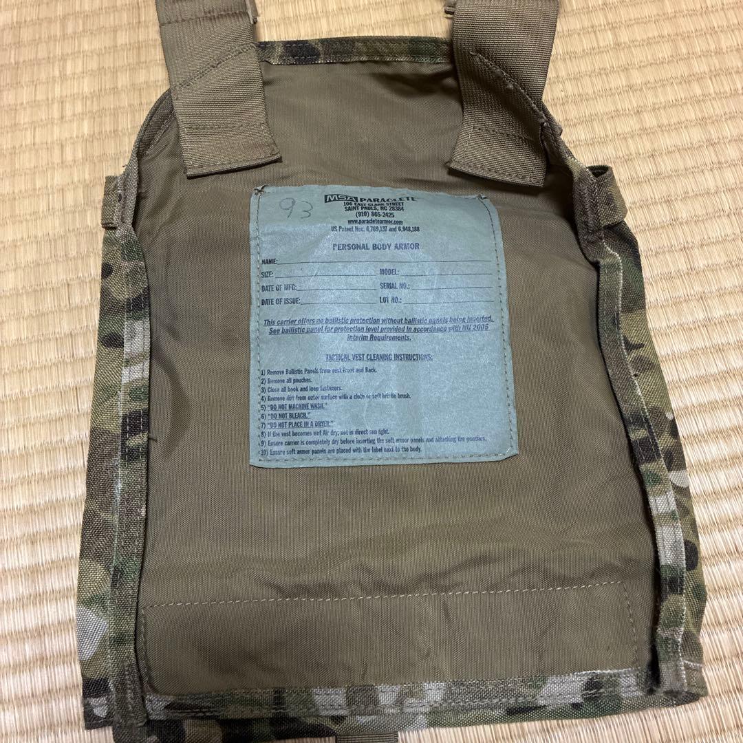 個人装備 MSA Paraclete Plate Carrier Multicam
