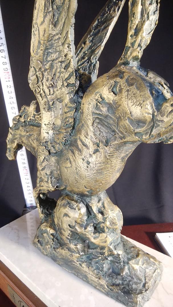 新春ブロンズ像西望「春風」ペガサス天馬 高3４c重６kg/彫刻銅像/干支/正月