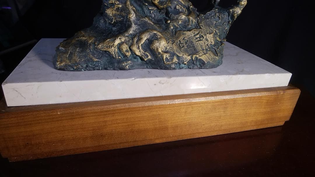 新春ブロンズ像西望「春風」ペガサス天馬 高3４c重６kg/彫刻銅像/干支/正月