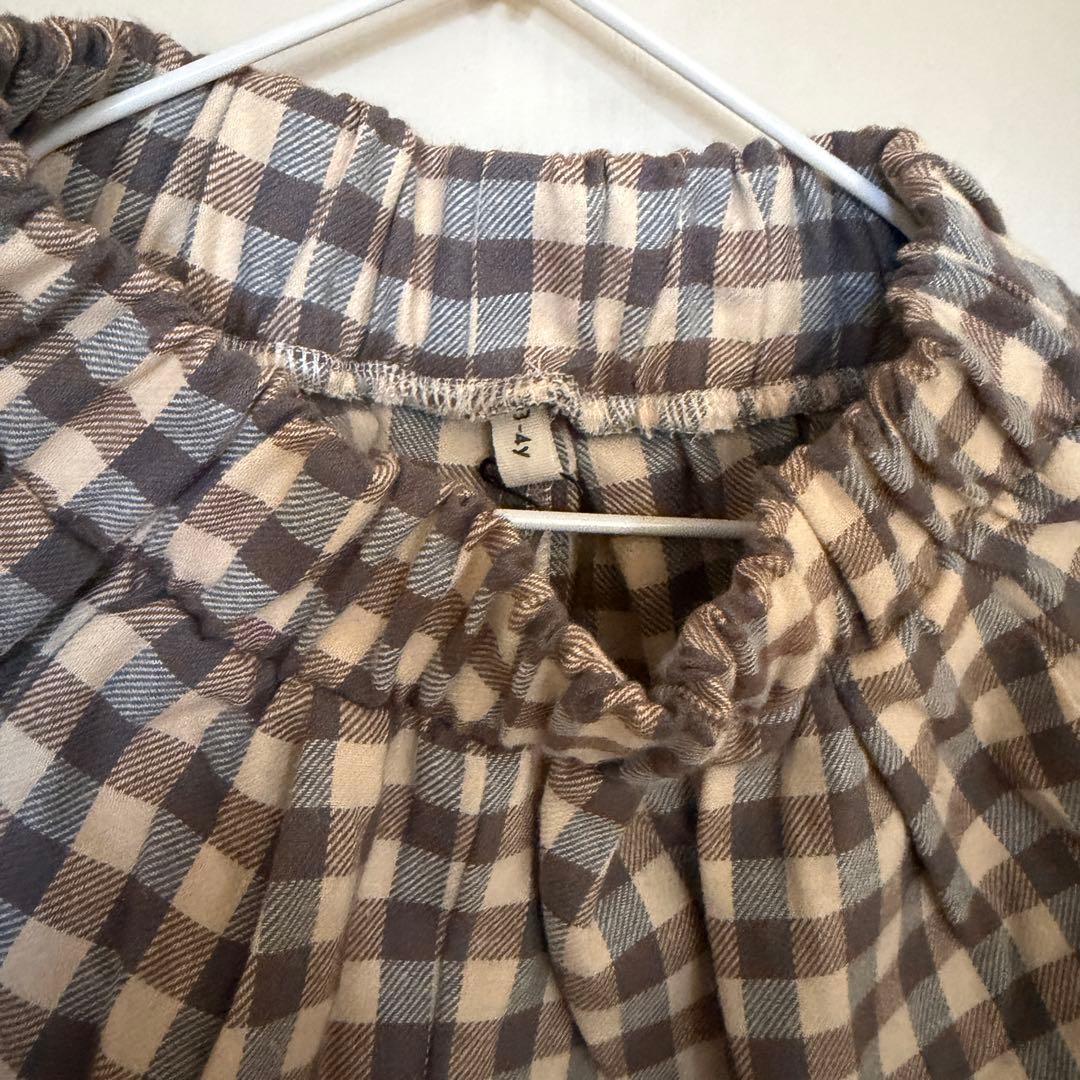 オーガニックズー organic zoo チェック ロッジパンツ 3-4Y