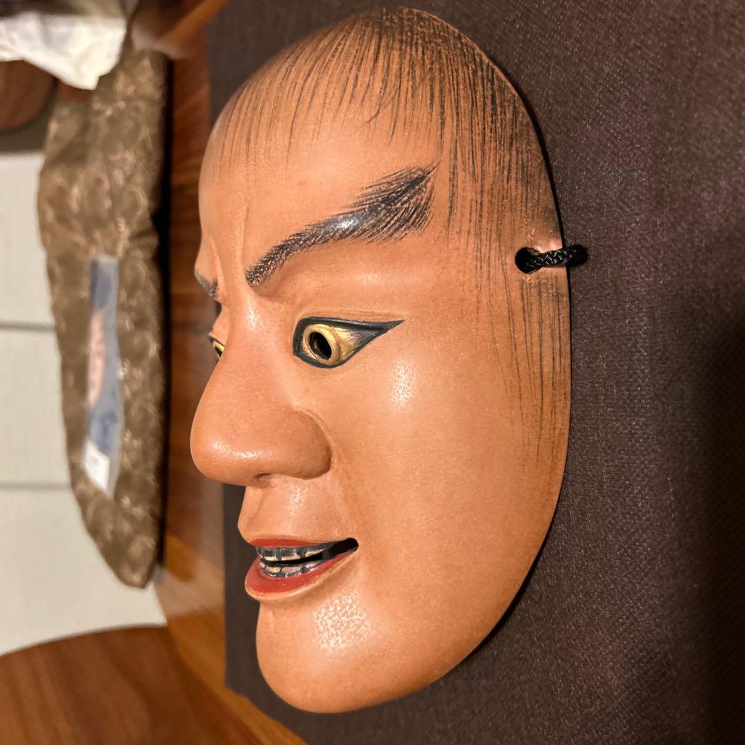 能面　木彫り　大童子　おおどうじ