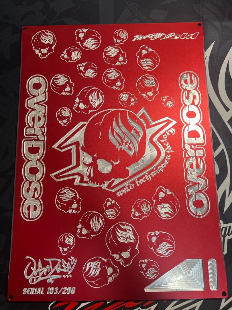 OVERDOSE セッティングボード Ver.2 ( レッド/Weld スカル)