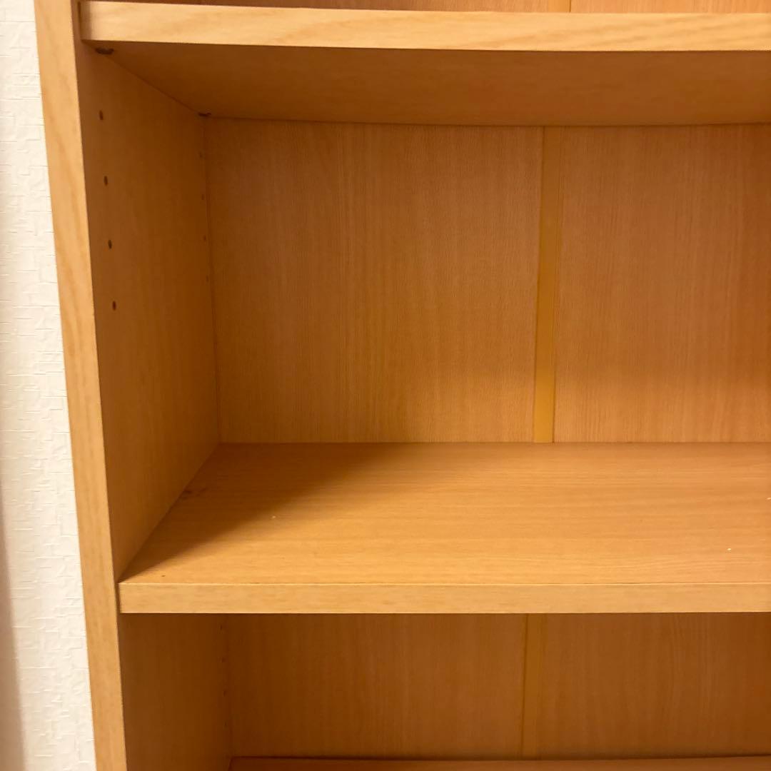 ナチュラル 6段本棚 合板製 縦長