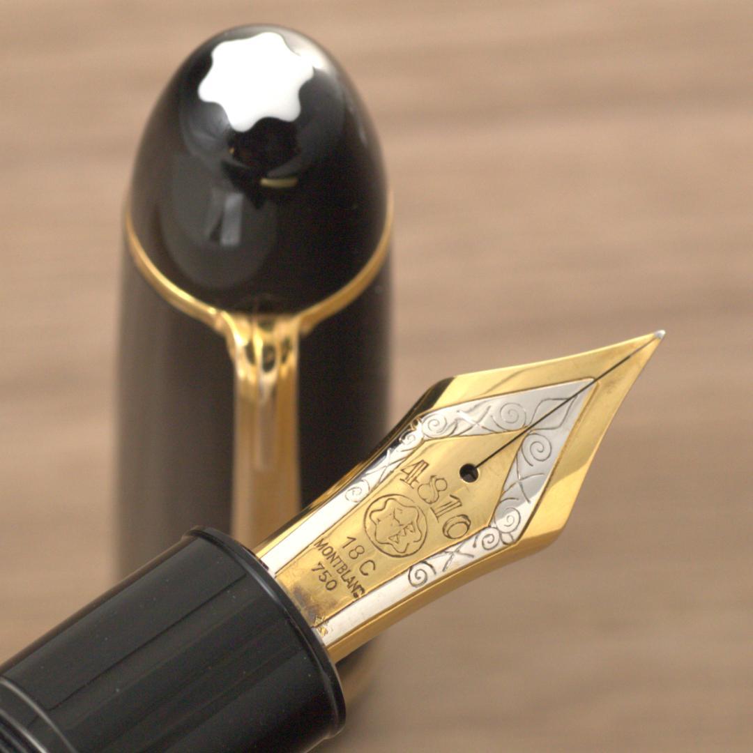 MONTBLANC 149 万年筆 18金EF3帯段なしエボナイト芯インク箱付き