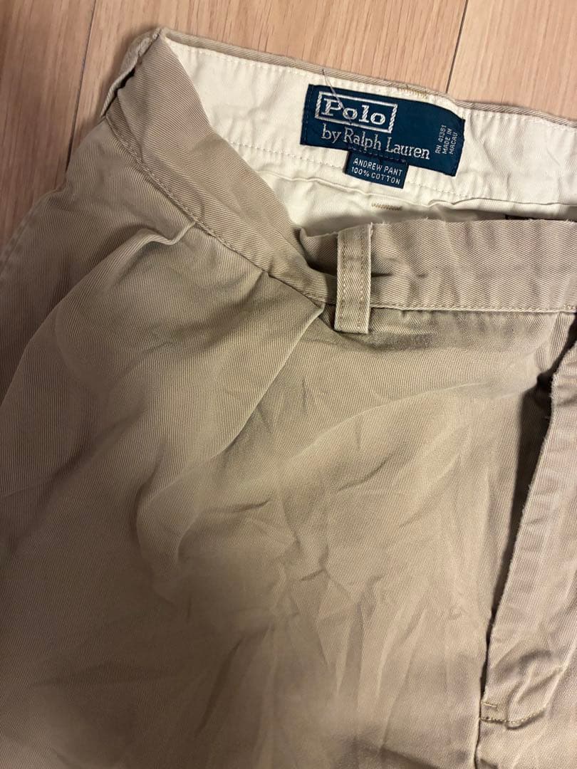 ポロチノ　アンドリューパンツ　2タック　ベージュ　ワイド