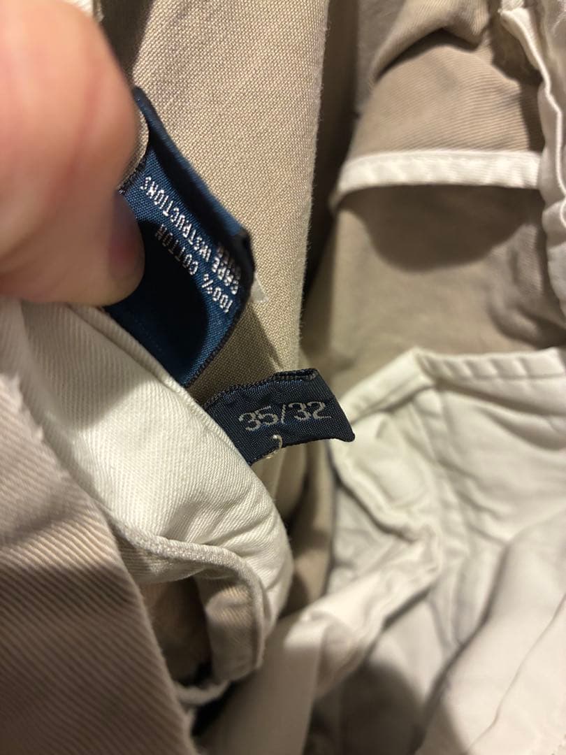 ポロチノ　アンドリューパンツ　2タック　ベージュ　ワイド