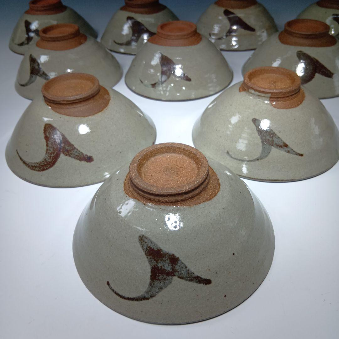 値下げ茶道具　絵唐津数茶碗10客　福森研晃作　 共箱　美品