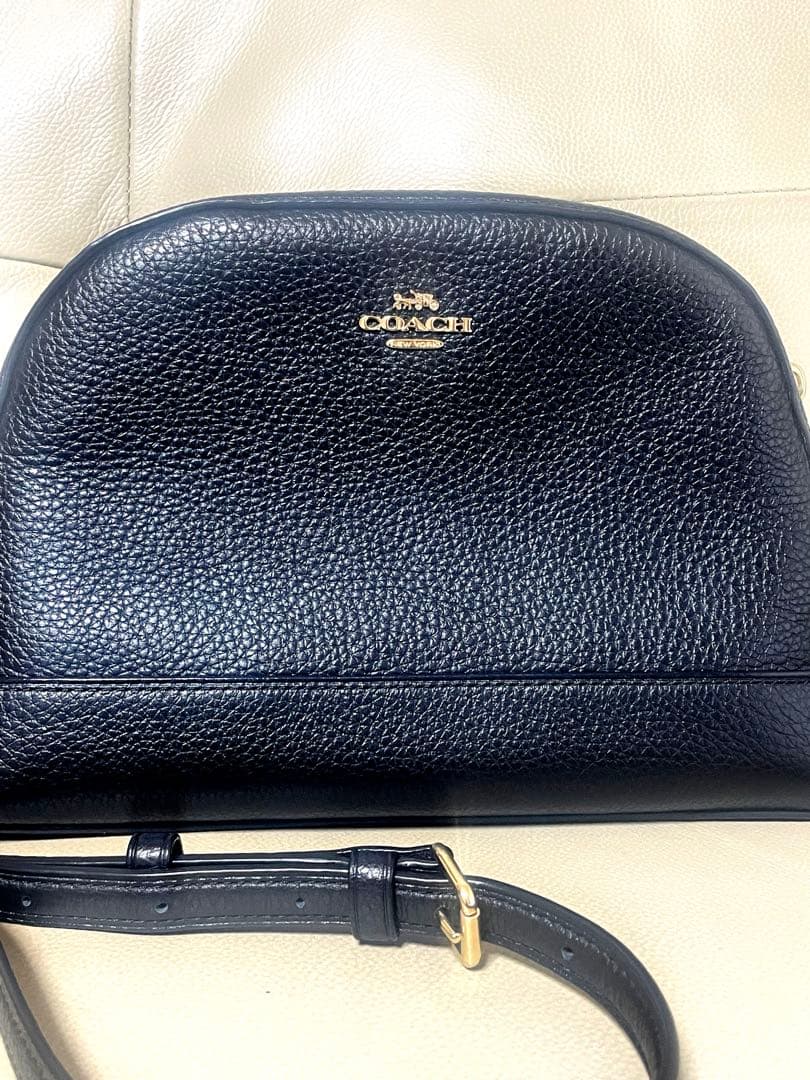 coach コーチショルダーバッグ レザー 斜め掛け 黒