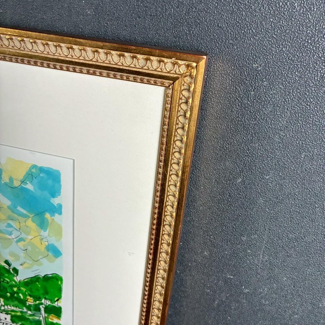 児玉幸雄「初夏の海岸」リトグラフ 直筆サイン有 お洒落な額装 パリ フランス