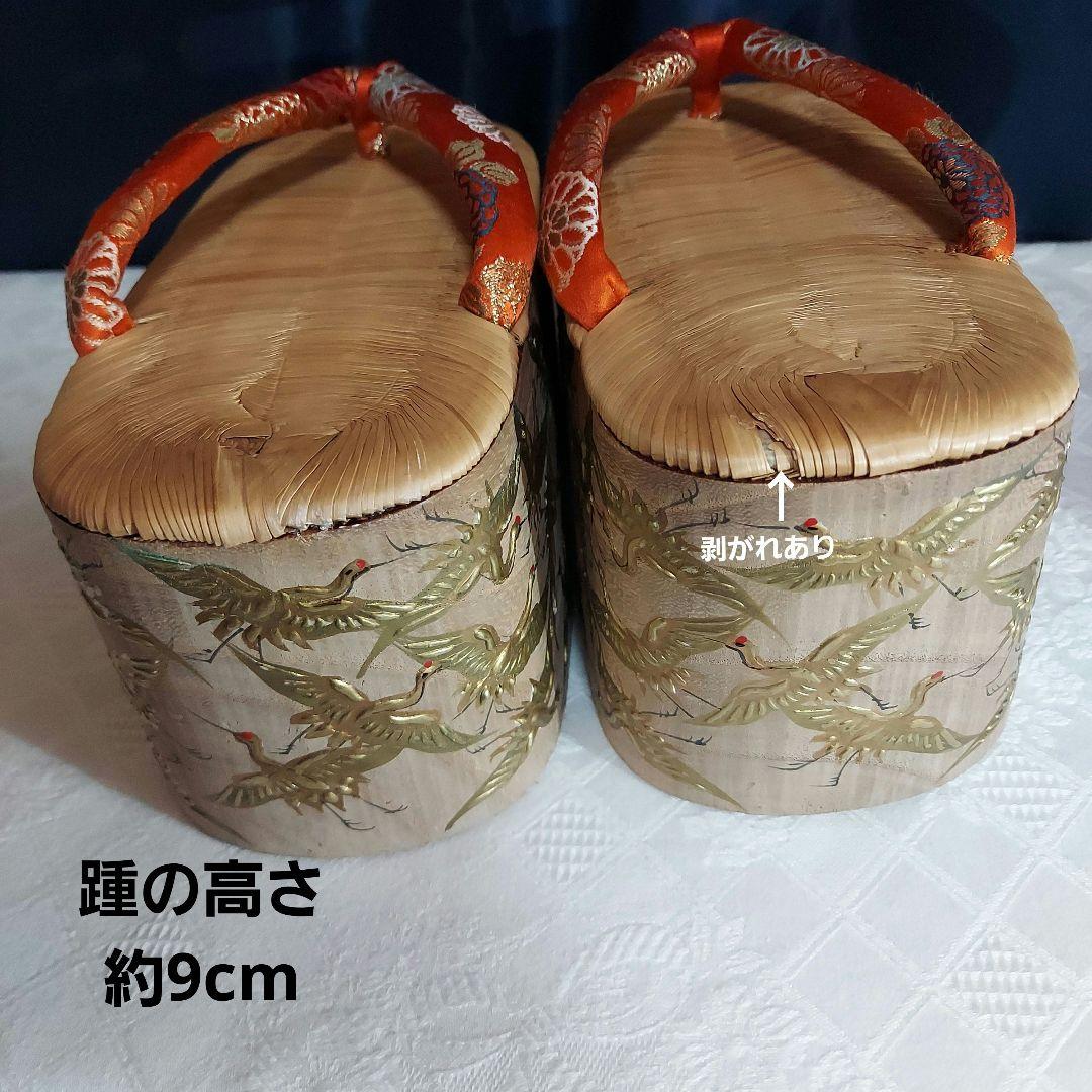 ぽっくり 千羽鶴 19.5cm七五三、お正月、写真撮影