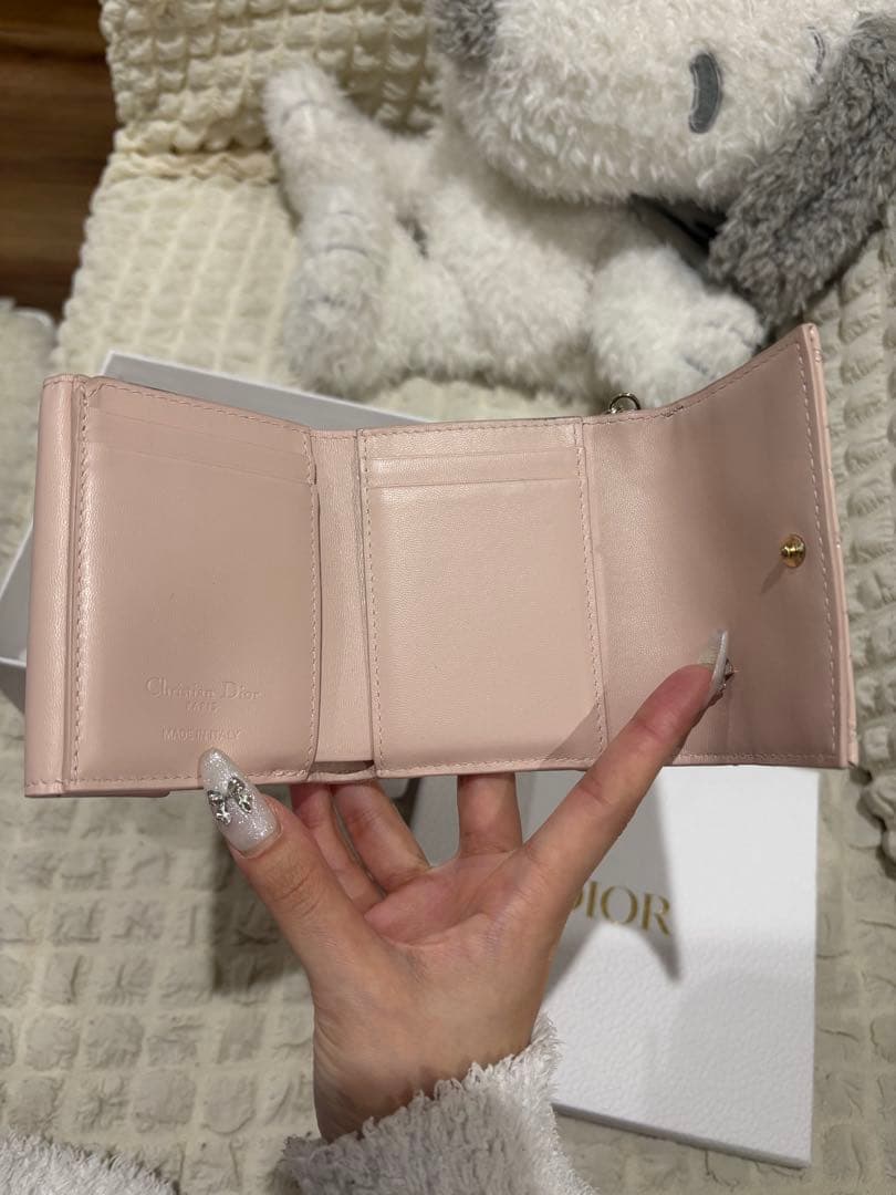 DIOR レディディオール ロータスウォレット パウダーピンク