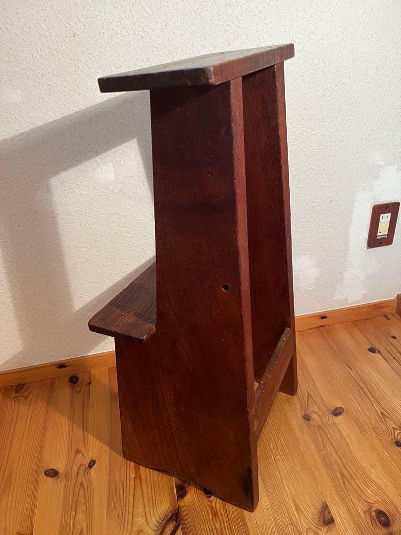 アンティーク　昭和レトロ　ヴィンテージ 木製　踏み台　ステップ　ラダー
