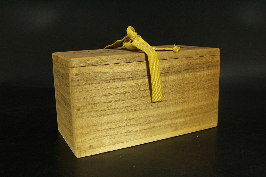 三浦竹軒 乾山写 竹掛花生 在銘 共箱(LC392)