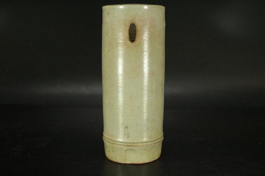 三浦竹軒 乾山写 竹掛花生 在銘 共箱(LC392)