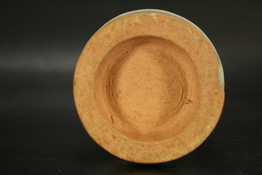 三浦竹軒 乾山写 竹掛花生 在銘 共箱(LC392)