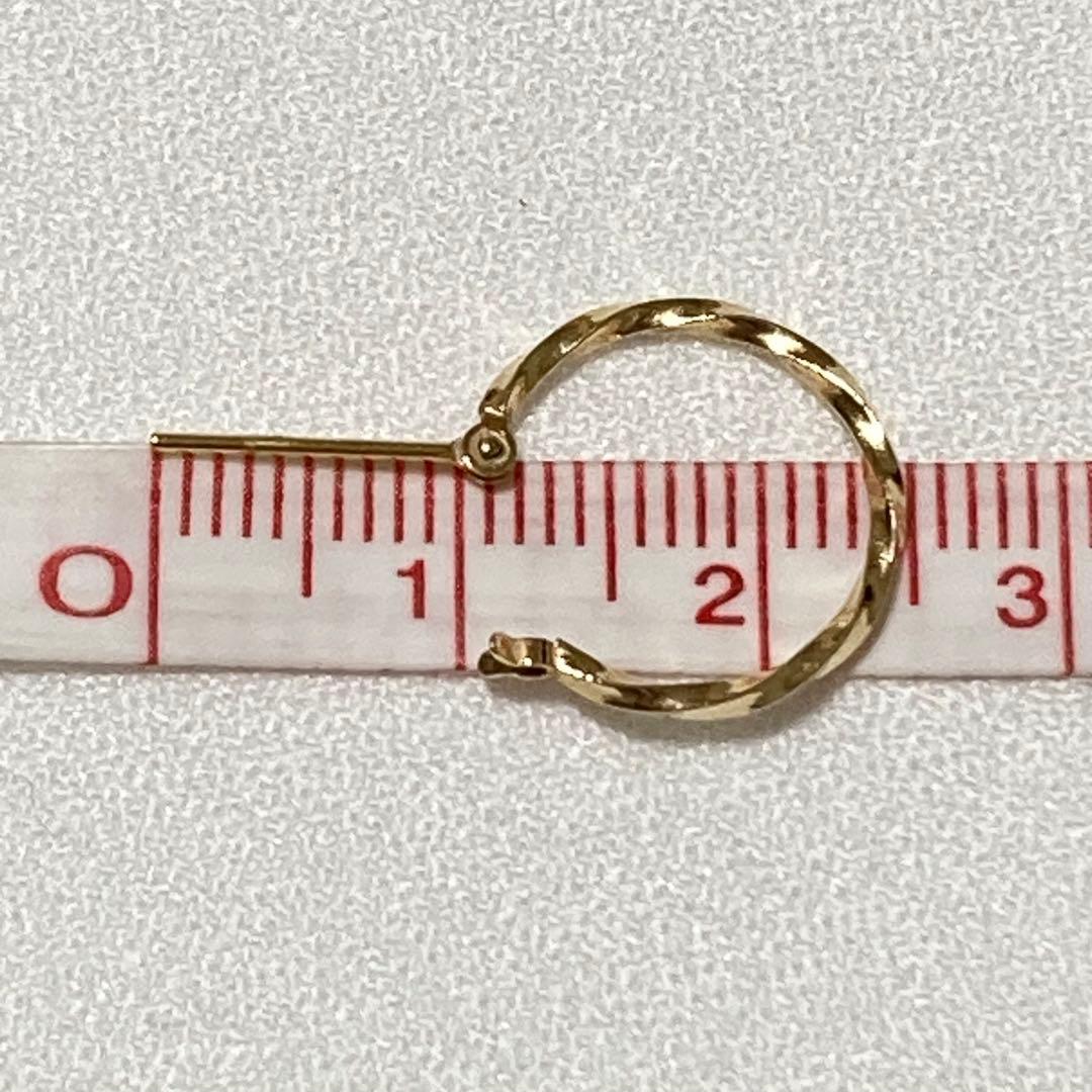 【未使用・箱付】L&Co. K10 フープピアス｜ひねり ゴールド